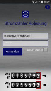 Business App für Stromzähler Ablesung